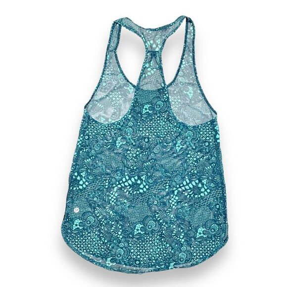 Lululemon 105 Singlet Pretty Lace Bali Breeze Alberta Lake Women’s Size 4 Small - Picture 1 of 9